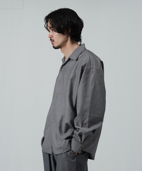 jiggys shop(ジギーズショップ)の「オーバーサイズTRオープンカラーシャツ(シャツ/ブラウス・メンズ・グレー/ブラック・SMALL/MEDIUM/LARGE)」の8枚目の写真