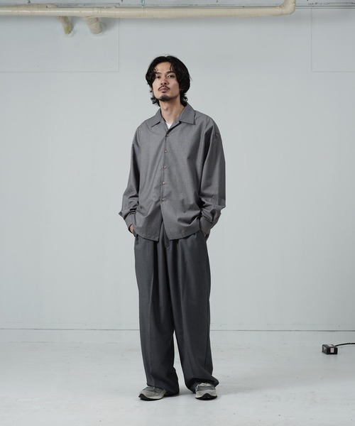 jiggys shop(ジギーズショップ)の「オーバーサイズTRオープンカラーシャツ(シャツ/ブラウス・メンズ・グレー/ブラック・SMALL/MEDIUM/LARGE)」の9枚目の写真