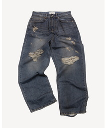 THUMB（ダム）の「Broken Fade Denim (Indigo)（デニムパンツ）」