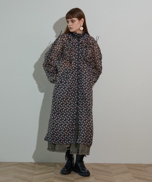 anna sui nyc(アナ スイ エヌ ワイ シー)の「MARY ドレスブルゾン(ブルゾン・レディース・ブラウン/ブラック・FREE)」の2枚目の写真