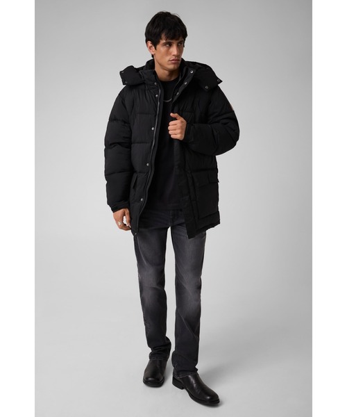 GUESS JEANS(ゲスジーンズ)の「GUESS JEANS Puffer Coat ジャケット 中綿ジャケット(ダウンジャケット/コート・メンズ・ブラック・SMALL/X-LARGE/LARGE/MEDIUM)」の4枚目の写真