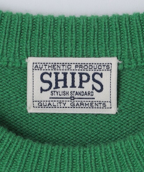 SHIPS(シップス)の「AUTHENTIC: スーパージーロン ラム ウール ニット(ニット/セーター・メンズ・ケリーグリーン/ピンク/チャコールグレー/ライトブルー/ネイビー・X-LARGE/LARGE/SMALL/MEDIUM)」の8枚目の写真