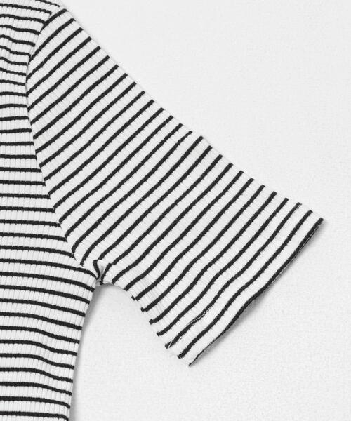 ITEMS URBANRESEARCH(アイテムズ アーバンリサーチ)の「ハンソデボーダーTシャツ(Tシャツ/カットソー・レディース・オフホワイト/ブラウン/ブラック・FREE)」の10枚目の写真