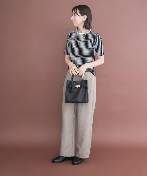 ITEMS URBANRESEARCH(アイテムズ アーバンリサーチ)の「ハンソデボーダーTシャツ(Tシャツ/カットソー・レディース・オフホワイト/ブラウン/ブラック・FREE)」の16枚目の写真