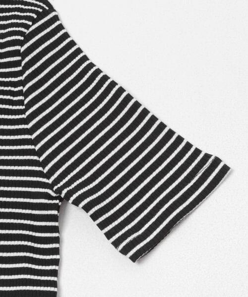 ITEMS URBANRESEARCH(アイテムズ アーバンリサーチ)の「ハンソデボーダーTシャツ(Tシャツ/カットソー・レディース・オフホワイト/ブラウン/ブラック・FREE)」の18枚目の写真