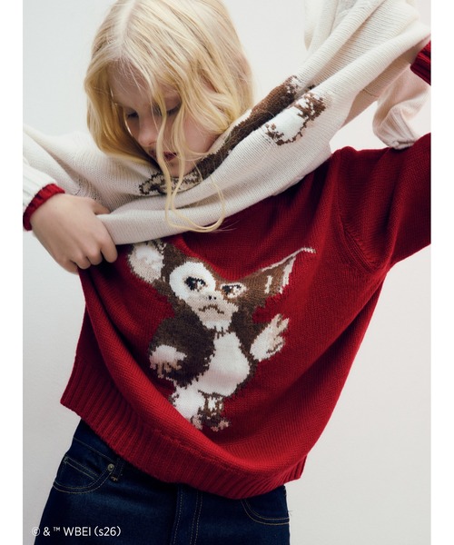 FURFUR(ファーファー)の「【GREMLINS】ジャガードニット(ニット/セーター・レディース・アイボリー/レッド/ネイビー・F)」の5枚目の写真