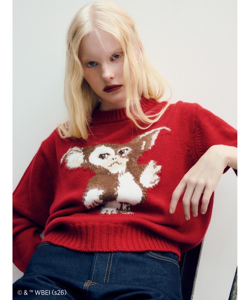 FURFUR(ファーファー)の「【GREMLINS】ジャガードニット(ニット/セーター・レディース・アイボリー/レッド/ネイビー・F)」の7枚目の写真