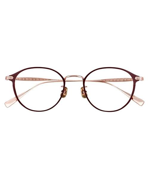 Zoff ユナイテッドアローズ　メガネ ピンクベージュ系 Zoff｜UNITED ARROWS ボストン型 メガネ｜ユナイテッドアローズ チタン