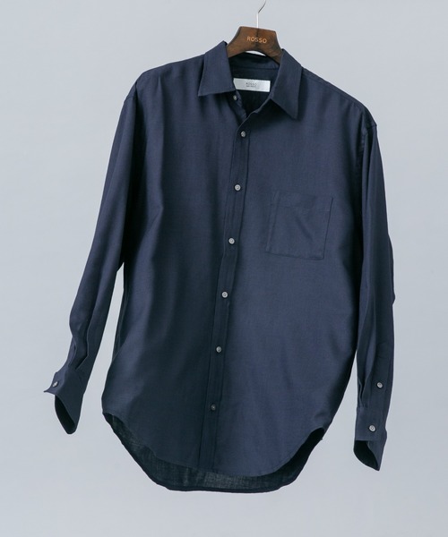 URBAN RESEARCH ROSSO MEN(アーバンリサーチロッソメン)の「アーバンリラックスウールシャツ(シャツ/ブラウス・メンズ・ブルー系その他/アイボリー/チェック/ネイビー・SMALL/X-LARGE/LARGE/MEDIUM)」の3枚目の写真