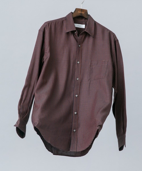 URBAN RESEARCH ROSSO MEN(アーバンリサーチロッソメン)の「アーバンリラックスウールシャツ(シャツ/ブラウス・メンズ・ブルー系その他/アイボリー/チェック/ネイビー・SMALL/X-LARGE/LARGE/MEDIUM)」の1枚目の写真