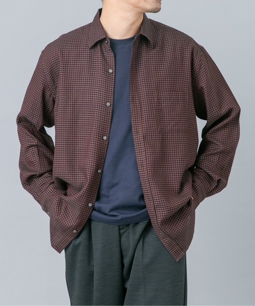 URBAN RESEARCH ROSSO MEN(アーバンリサーチロッソメン)の「アーバンリラックスウールシャツ(シャツ/ブラウス・メンズ・ブルー系その他/アイボリー/チェック/ネイビー・SMALL/X-LARGE/LARGE/MEDIUM)」の16枚目の写真