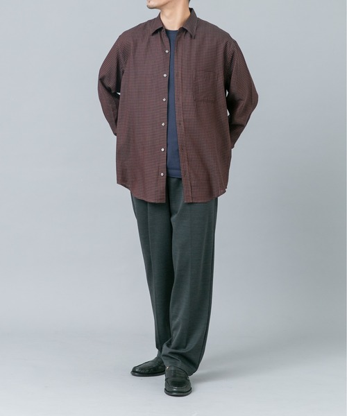 URBAN RESEARCH ROSSO MEN(アーバンリサーチロッソメン)の「アーバンリラックスウールシャツ(シャツ/ブラウス・メンズ・ブルー系その他/アイボリー/チェック/ネイビー・SMALL/X-LARGE/LARGE/MEDIUM)」の18枚目の写真