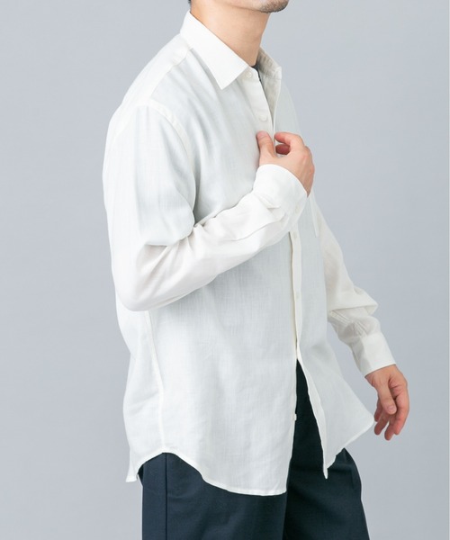 URBAN RESEARCH ROSSO MEN(アーバンリサーチロッソメン)の「アーバンリラックスウールシャツ(シャツ/ブラウス・メンズ・ブルー系その他/アイボリー/チェック/ネイビー・SMALL/X-LARGE/LARGE/MEDIUM)」の8枚目の写真