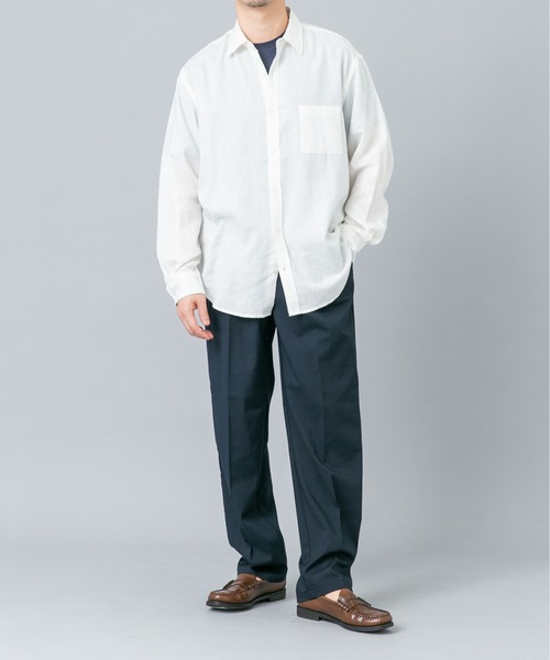 URBAN RESEARCH ROSSO MEN(アーバンリサーチロッソメン)の「アーバンリラックスウールシャツ(シャツ/ブラウス・メンズ・ブルー系その他/アイボリー/チェック/ネイビー・SMALL/X-LARGE/LARGE/MEDIUM)」の7枚目の写真