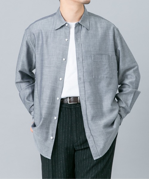 URBAN RESEARCH ROSSO MEN(アーバンリサーチロッソメン)の「アーバンリラックスウールシャツ(シャツ/ブラウス・メンズ・ブルー系その他/アイボリー/チェック/ネイビー・SMALL/X-LARGE/LARGE/MEDIUM)」の19枚目の写真