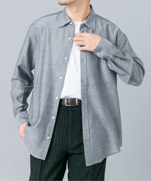 URBAN RESEARCH ROSSO MEN(アーバンリサーチロッソメン)の「アーバンリラックスウールシャツ(シャツ/ブラウス・メンズ・ブルー系その他/アイボリー/チェック/ネイビー・SMALL/X-LARGE/LARGE/MEDIUM)」の13枚目の写真