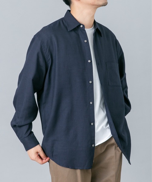 URBAN RESEARCH ROSSO MEN(アーバンリサーチロッソメン)の「アーバンリラックスウールシャツ(シャツ/ブラウス・メンズ・ブルー系その他/アイボリー/チェック/ネイビー・SMALL/X-LARGE/LARGE/MEDIUM)」の10枚目の写真