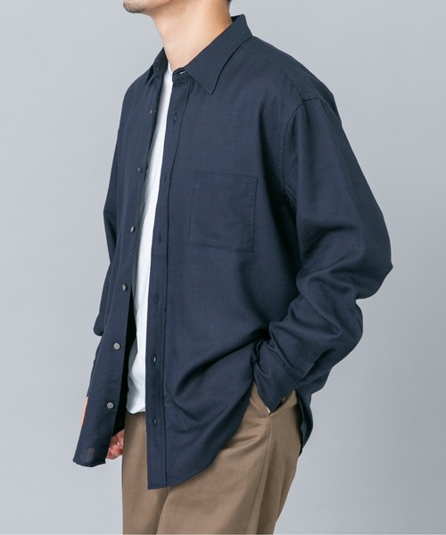 URBAN RESEARCH ROSSO MEN(アーバンリサーチロッソメン)の「アーバンリラックスウールシャツ(シャツ/ブラウス・メンズ・ブルー系その他/アイボリー/チェック/ネイビー・SMALL/X-LARGE/LARGE/MEDIUM)」の11枚目の写真