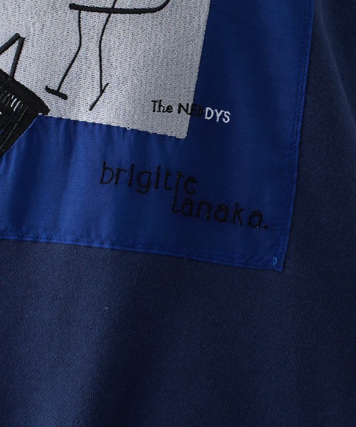 COLLAGE GALLARDAGALANTE(コラージュガリャルダガランテ)の「BRIGITTETANAKA×The NERDYS/コラボスウェット(スウェット・レディース・ネイビー/イエロー・L/S)」の11枚目の写真