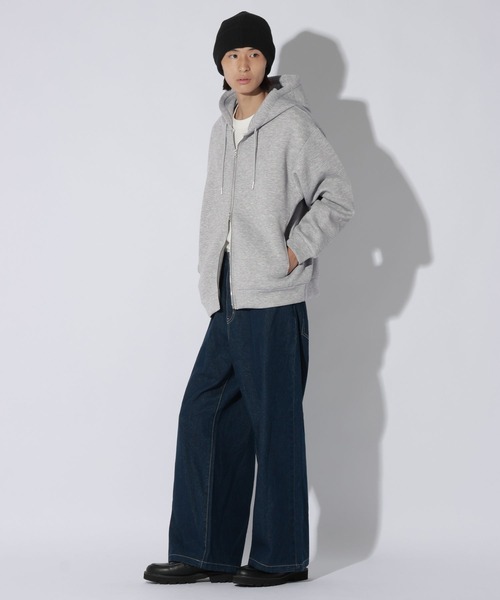 LAKOLE(ラコレ)の「AIRダンボールZIPパーカー / 1071375(パーカー・メンズ・グレー/ブラック/セージグリーン/オレンジ・LARGE/MEDIUM)」の5枚目の写真