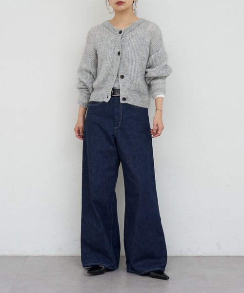 russet(ラシット)の「《キッドモヘア》ラメニットカーディガン(カーディガン/ボレロ・レディース・ベージュ/ライトグレー・FREE)」の17枚目の写真