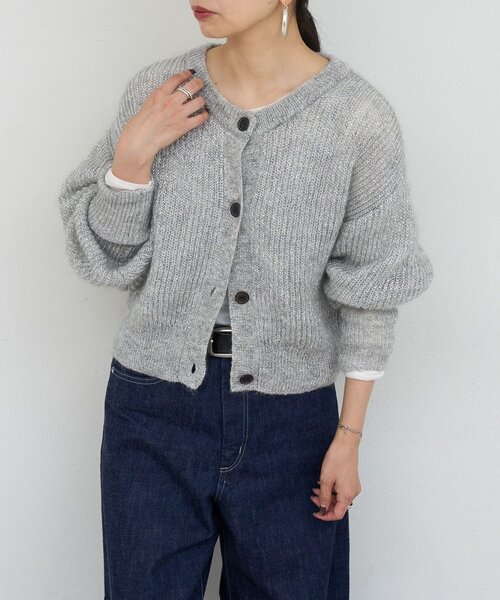 russet(ラシット)の「《キッドモヘア》ラメニットカーディガン(カーディガン/ボレロ・レディース・ベージュ/ライトグレー・FREE)」の18枚目の写真