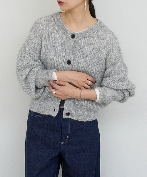 russet(ラシット)の「《キッドモヘア》ラメニットカーディガン(カーディガン/ボレロ・レディース・ベージュ/ライトグレー・FREE)」の19枚目の写真