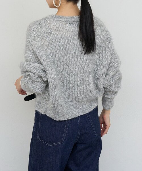 russet(ラシット)の「《キッドモヘア》ラメニットカーディガン(カーディガン/ボレロ・レディース・ベージュ/ライトグレー・FREE)」の20枚目の写真