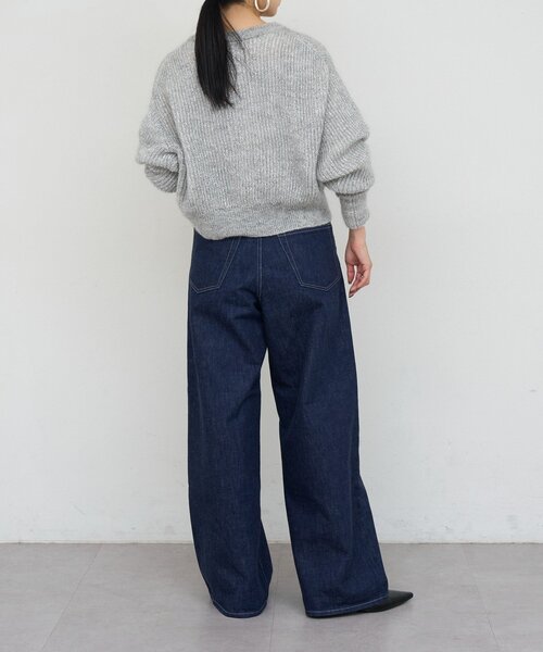 russet(ラシット)の「《キッドモヘア》ラメニットカーディガン(カーディガン/ボレロ・レディース・ベージュ/ライトグレー・FREE)」の4枚目の写真