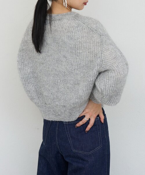 russet(ラシット)の「《キッドモヘア》ラメニットカーディガン(カーディガン/ボレロ・レディース・ベージュ/ライトグレー・FREE)」の10枚目の写真