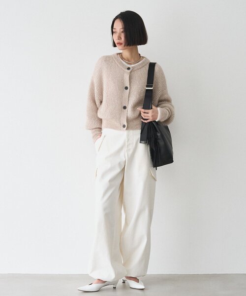 russet(ラシット)の「《キッドモヘア》ラメニットカーディガン(カーディガン/ボレロ・レディース・ベージュ/ライトグレー・FREE)」の12枚目の写真