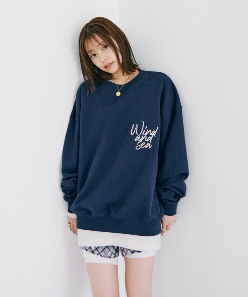 WIND AND SEA（ウィンダンシー）の「【ZOZO限定カラー】Heart logo sweatshirt（スウェット・レディース・ホワイト・MEDIUM/SMALL/X-LARGE/LARGE）」の7枚目の写真