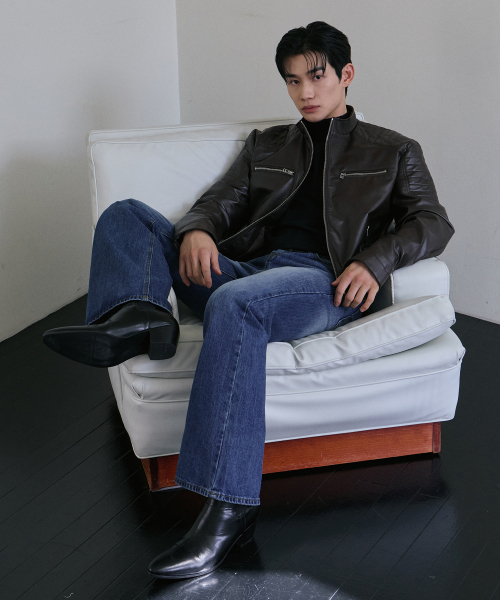 LAURANTSEOUL(ローランソウル)の「パッチ付きクロップドレザーライダースジャケット(ブラウン)(ライダースジャケット・レディース・ブラウン・MEDIUM/LARGE)」の3枚目の写真
