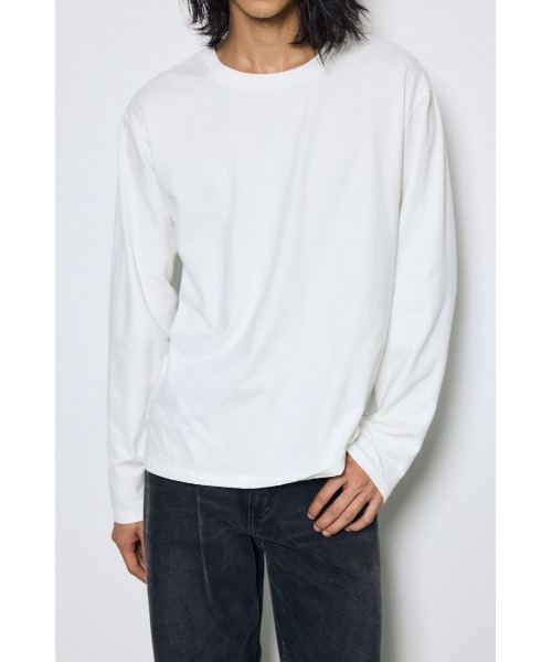 AZUL by moussy(アズールバイマウジー)の「スムースタッチ長袖トップス 秋服 冬服 春服 無地 ロンT(Tシャツ/カットソー・メンズ・チャコールグレー/ホワイト/ブラック・SMALL/LARGE/MEDIUM)」の5枚目の写真