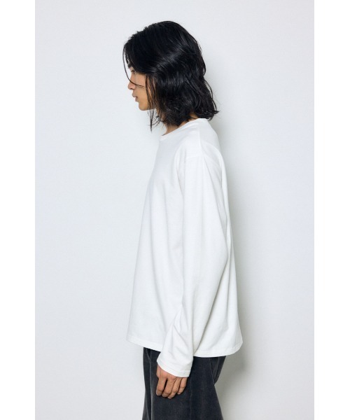 AZUL by moussy(アズールバイマウジー)の「スムースタッチ長袖トップス 秋服 冬服 春服 無地 ロンT(Tシャツ/カットソー・メンズ・チャコールグレー/ホワイト/ブラック・SMALL/LARGE/MEDIUM)」の9枚目の写真