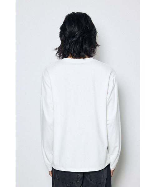 AZUL by moussy(アズールバイマウジー)の「スムースタッチ長袖トップス 秋服 冬服 春服 無地 ロンT(Tシャツ/カットソー・メンズ・チャコールグレー/ホワイト/ブラック・SMALL/LARGE/MEDIUM)」の10枚目の写真