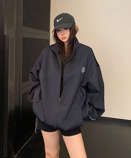 Dalfwin(ダールフィン)の「OISISハイネックバックラインジップアップトラックジャケット(その他アウター・レディース・ネイビー・FREE)」の7枚目の写真