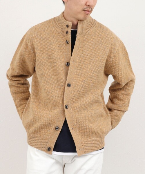 NOLLEY’S(ノーリーズ)の「カノコスタンドカーディガン 26AW(カーディガン/ボレロ・メンズ・パープル/ネイビー/ライトグレー/オレンジ・S/M/L)」の1枚目の写真