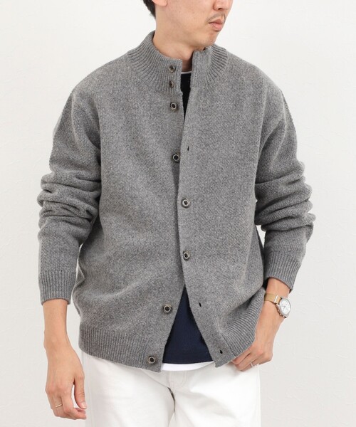 NOLLEY’S(ノーリーズ)の「カノコスタンドカーディガン 26AW(カーディガン/ボレロ・メンズ・パープル/ネイビー/ライトグレー/オレンジ・S/M/L)」の2枚目の写真