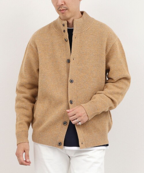 NOLLEY’S(ノーリーズ)の「カノコスタンドカーディガン 26AW(カーディガン/ボレロ・メンズ・パープル/ネイビー/ライトグレー/オレンジ・S/M/L)」の5枚目の写真