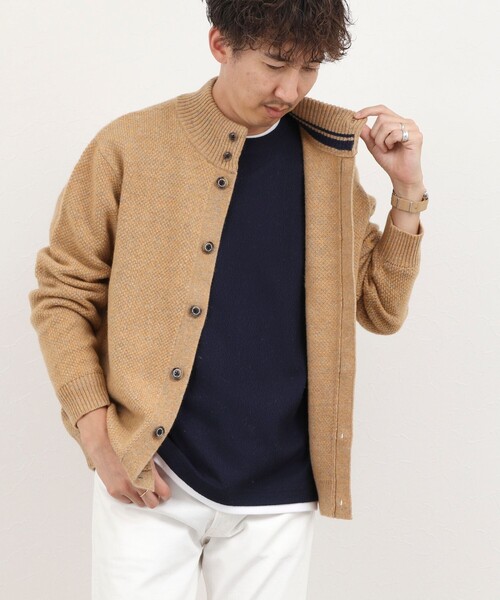 NOLLEY’S(ノーリーズ)の「カノコスタンドカーディガン 26AW(カーディガン/ボレロ・メンズ・パープル/ネイビー/ライトグレー/オレンジ・S/M/L)」の6枚目の写真
