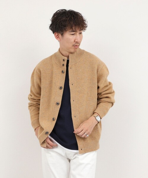 NOLLEY’S(ノーリーズ)の「カノコスタンドカーディガン 26AW(カーディガン/ボレロ・メンズ・パープル/ネイビー/ライトグレー/オレンジ・S/M/L)」の8枚目の写真