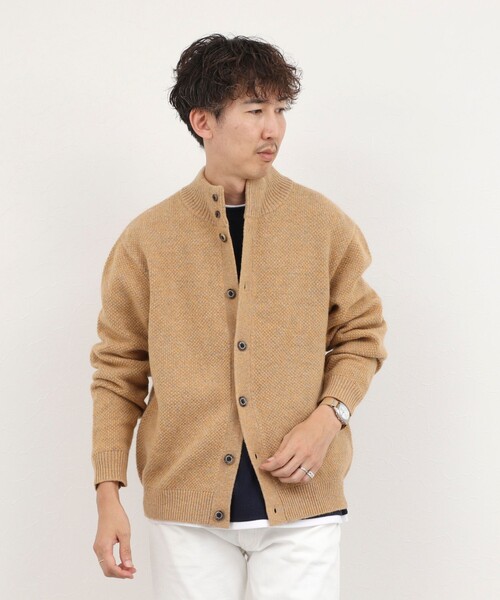 NOLLEY’S(ノーリーズ)の「カノコスタンドカーディガン 26AW(カーディガン/ボレロ・メンズ・パープル/ネイビー/ライトグレー/オレンジ・S/M/L)」の9枚目の写真