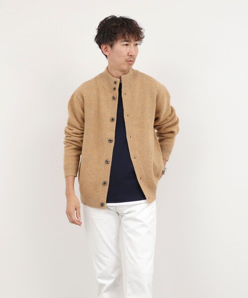 NOLLEY’S(ノーリーズ)の「カノコスタンドカーディガン 26AW(カーディガン/ボレロ・メンズ・パープル/ネイビー/ライトグレー/オレンジ・S/M/L)」の11枚目の写真