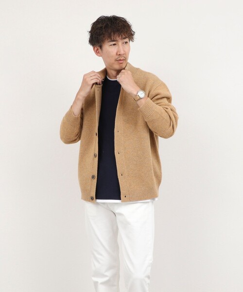 NOLLEY’S(ノーリーズ)の「カノコスタンドカーディガン 26AW(カーディガン/ボレロ・メンズ・パープル/ネイビー/ライトグレー/オレンジ・S/M/L)」の12枚目の写真