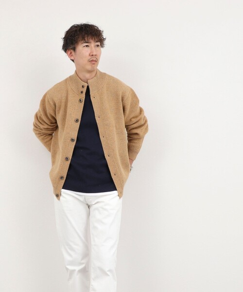 NOLLEY’S(ノーリーズ)の「カノコスタンドカーディガン 26AW(カーディガン/ボレロ・メンズ・パープル/ネイビー/ライトグレー/オレンジ・S/M/L)」の13枚目の写真