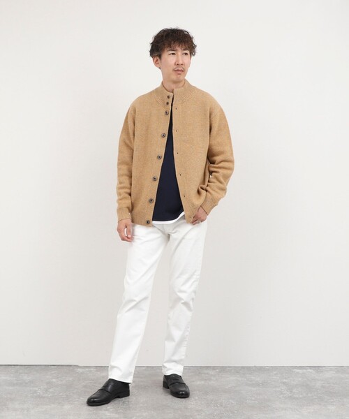 NOLLEY’S(ノーリーズ)の「カノコスタンドカーディガン 26AW(カーディガン/ボレロ・メンズ・パープル/ネイビー/ライトグレー/オレンジ・S/M/L)」の14枚目の写真