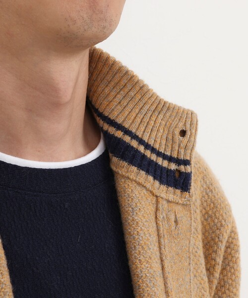 NOLLEY’S(ノーリーズ)の「カノコスタンドカーディガン 26AW(カーディガン/ボレロ・メンズ・パープル/ネイビー/ライトグレー/オレンジ・S/M/L)」の15枚目の写真