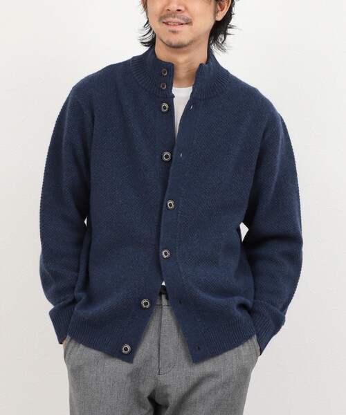 NOLLEY’S(ノーリーズ)の「カノコスタンドカーディガン 26AW(カーディガン/ボレロ・メンズ・パープル/ネイビー/ライトグレー/オレンジ・S/M/L)」の17枚目の写真