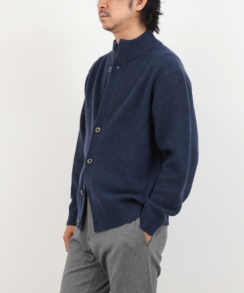 NOLLEY’S(ノーリーズ)の「カノコスタンドカーディガン 26AW(カーディガン/ボレロ・メンズ・パープル/ネイビー/ライトグレー/オレンジ・S/M/L)」の18枚目の写真